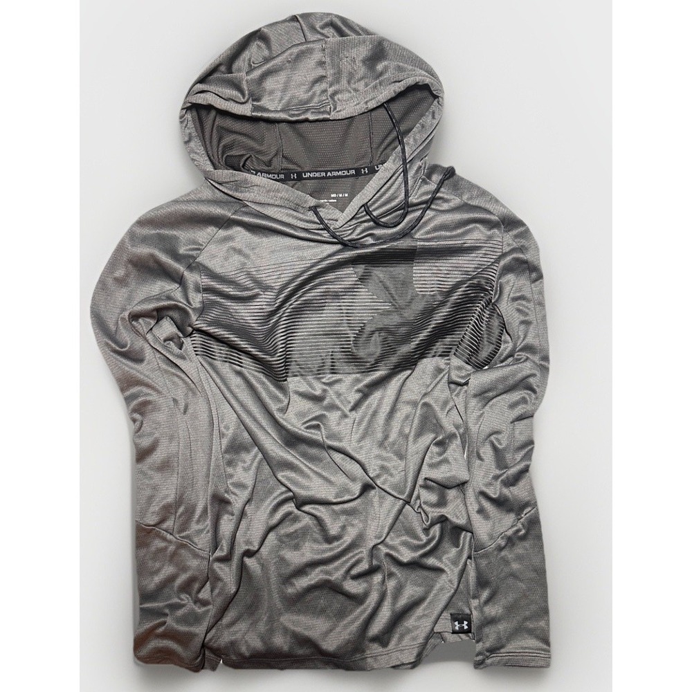 Under Armour Mens Medium Gray Lightweight Hoodie Pullover Sweatshirt UA M